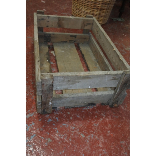 265 - A rustic wooden crate.