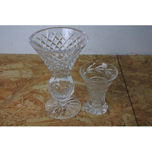 276 - A stunning Tyrone crystal vase and a small Galway crystal vase.