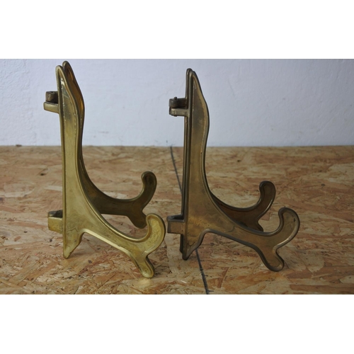 374 - Two brass picture stands.