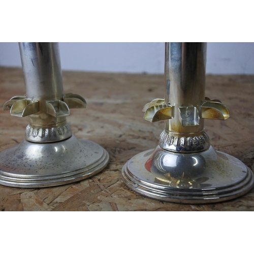 376 - A pair of metal decorative pieces.