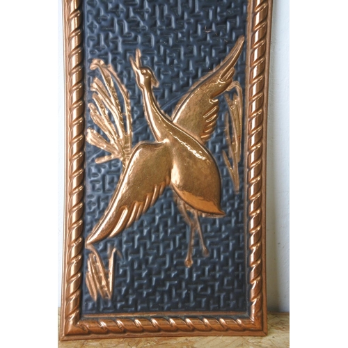 399 - A stunning pair of panels with copper detail.