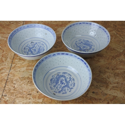 413 - Three large oriental bowls.