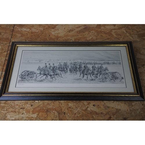 432 - A framed print 'The Display, Larkhill 1990' signed by the artist Joahn Wanklyn.