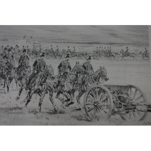 432 - A framed print 'The Display, Larkhill 1990' signed by the artist Joahn Wanklyn.