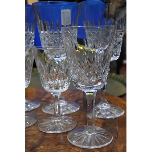 442 - A collection of glass ware to include a set of four Galway crystal glasses, Waterford crystal and mo... 