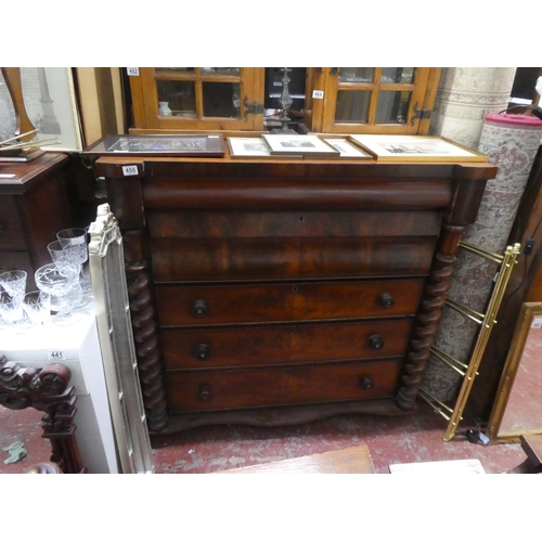 450 - A stunning antique/ Victorian Scotch chest of drawers.