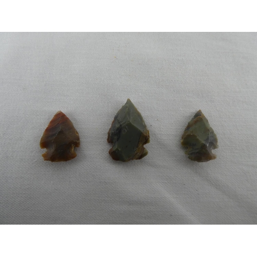 456 - An interesting lot of three small arrowheads