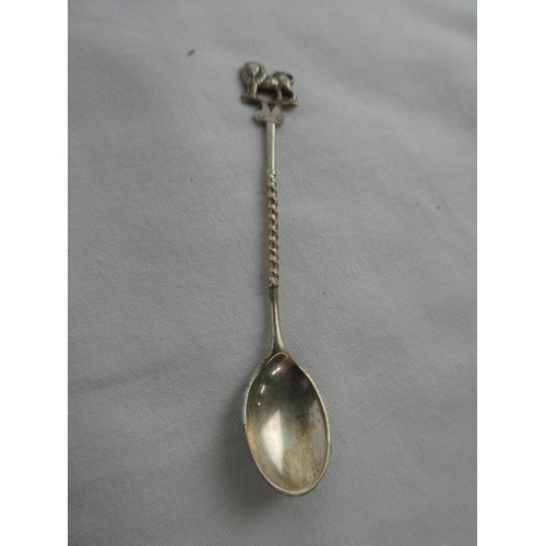 461 - A collection of antique silver teaspoons.