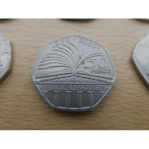 470 - Ten collectors 50p coins.