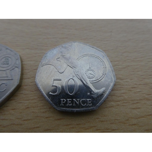 470 - Ten collectors 50p coins.