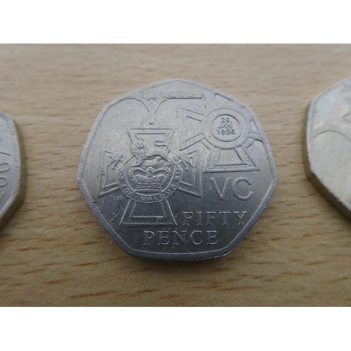 470 - Ten collectors 50p coins.