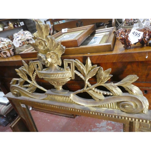 487 - A stunning large gilt framed wall mirror.