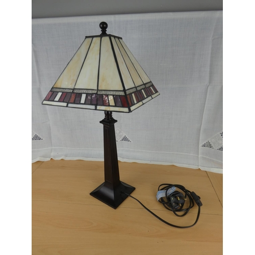 491 - A stunning stained glass table lamp.