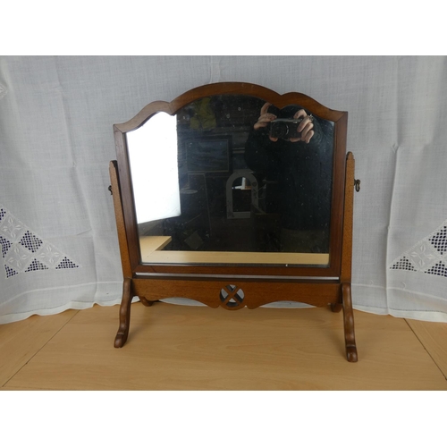 493 - A vintage mahogany cheval mirror.