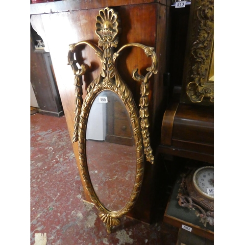 500 - A stunning gilt framed ornate mirror.