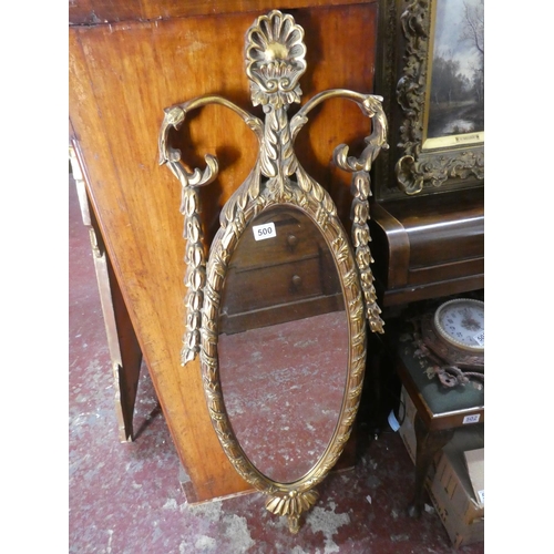 500 - A stunning gilt framed ornate mirror.