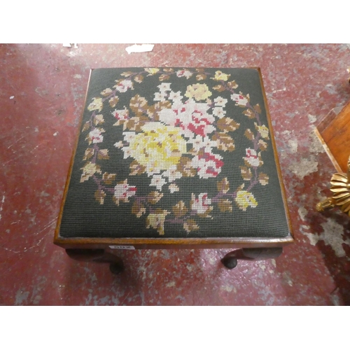 502 - A tapestry topped piano stool.