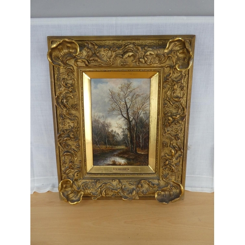 512 - A stunning heavily gilt framed oil painting signed S Williams.