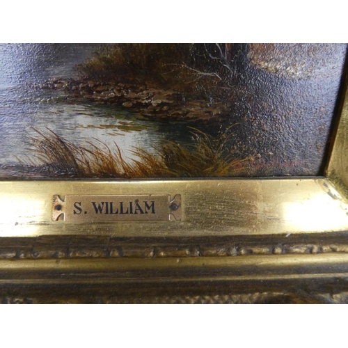 512 - A stunning heavily gilt framed oil painting signed S Williams.