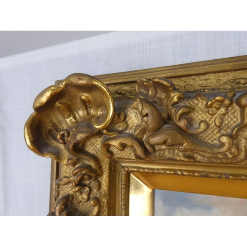 512 - A stunning heavily gilt framed oil painting signed S Williams.