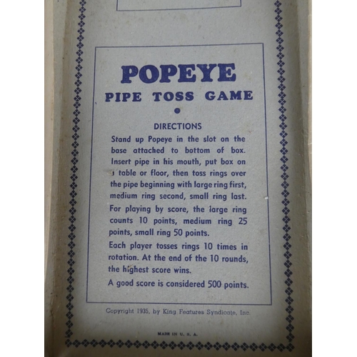 517 - A rare, vintage Popeye Pipe Toss Game by King Features Syndicate Inc, Rosebud Art Company N.Y and da... 