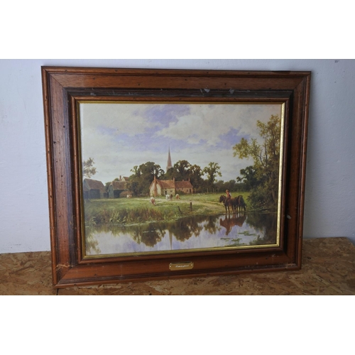 551 - A framed print 'Hemingford'.