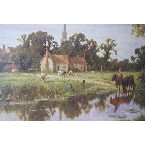 551 - A framed print 'Hemingford'.