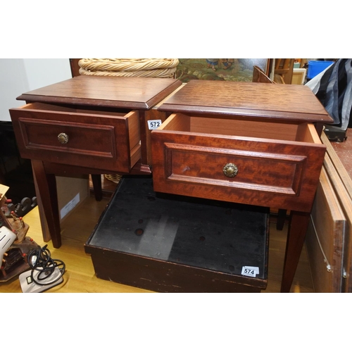 572 - A two drawer cabinet/table.