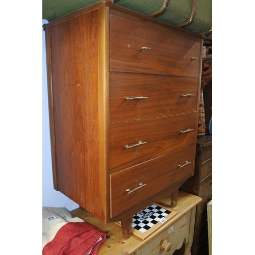 681 - A vintage four drawer chest of drawers.