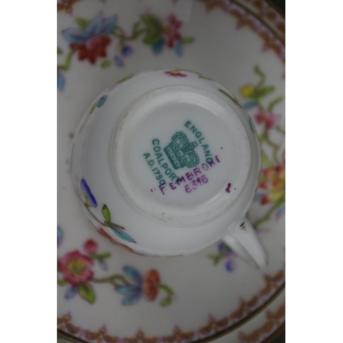 722 - A Coalport cabinet cup and saucer set.