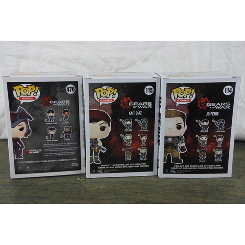 760 - Three boxed Marvel Pop Games characters 'Queen Myrrah, Kait Diaz and Jd Fenix'.