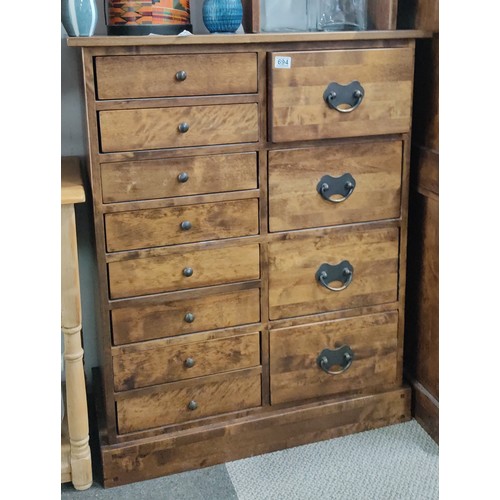 694 - A Laura Ashley chest of drawers, in need of some restoration.