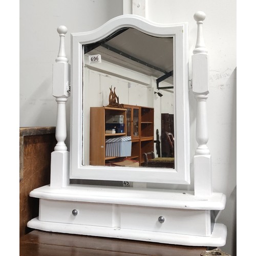 696 - An dressing table mirror with two drawers.