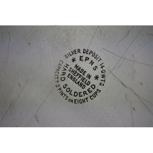 631 - Four silver plated teapots.