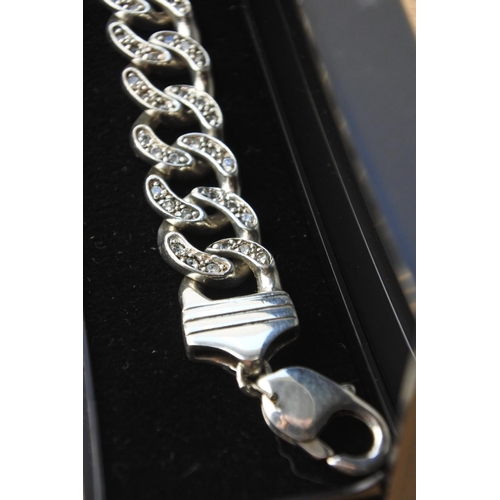 658 - A sterling silver bracelet.