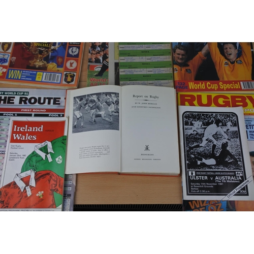 573 - A vintage book 'Report on Rugby' by W John Morgan & Geoffrey Nicolson, a Ireland v Wales 23 January ... 