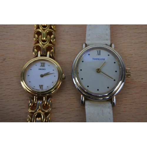 600 - A ladies Seiko wrist watch and another.
