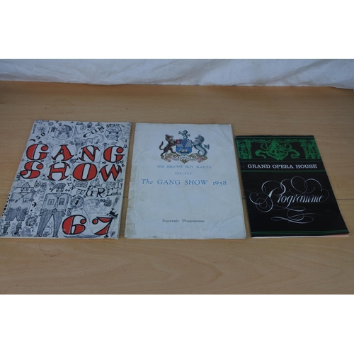 601 - Three Boy Scout Gang Show souvenir programmes dated 1958, 1967 and 1980.