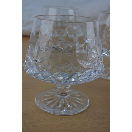 627 - Four Tyrone Crystal brandy glasses.
