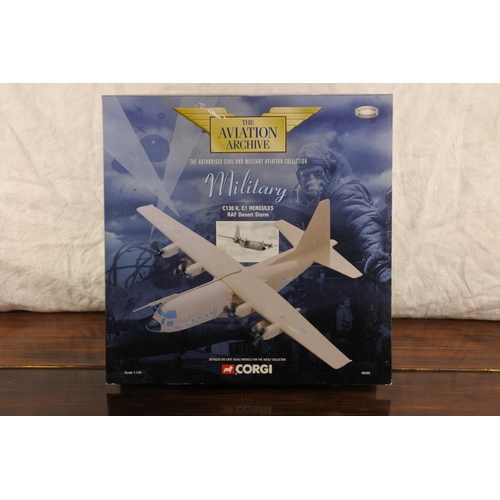 100 - A boxed Corgi 'The Aviation Archive' Military C130 K C1 Hercules - RAF Desert Storm - 48405 - scale ... 