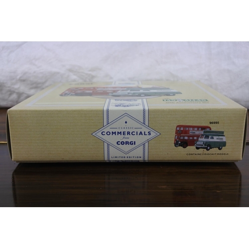 2 - A boxed Corgi 'The Ian Allan Publishing 50th Anniversary Set' London bus and van, limited edition 27... 
