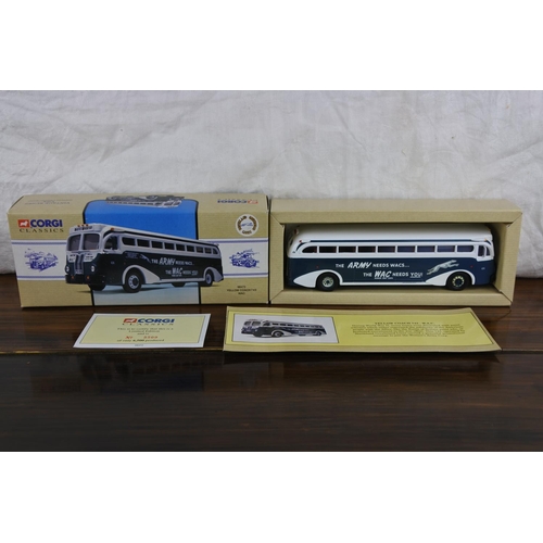 21 - A boxed Corgi Classics Yellow Coach 743 W.A.C. 98472, limited edition 5509/6500.