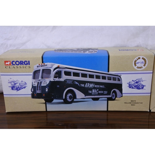 21 - A boxed Corgi Classics Yellow Coach 743 W.A.C. 98472, limited edition 5509/6500.