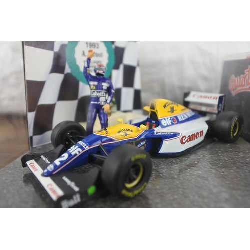 56 - A cased Vitesse limited edition 1993 A Prost Williams Renault FW15B and a cased Quartzo 4013 Lotus 4... 