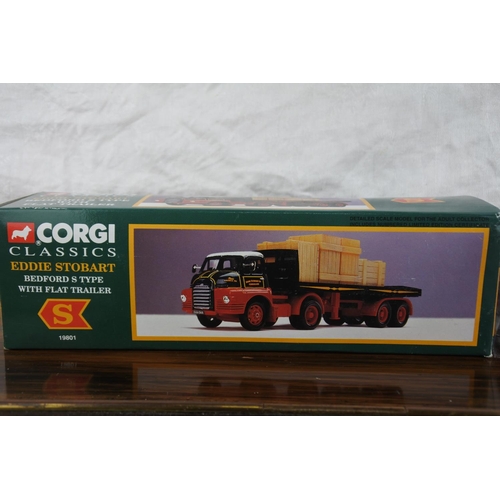 65 - A boxed Corgi Classics Eddie Stobart Bedford S Type with Flat Trailer 19801.