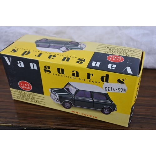 90 - Two boxed Van Guards VA25002 Mini Cooper scale 1:43 and VA3006 Austin A40 van scale 1:43.