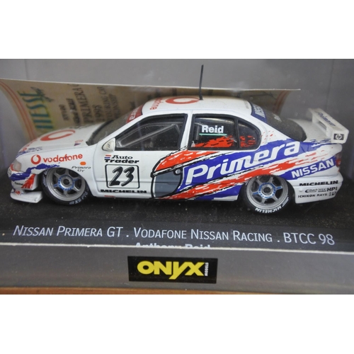 95 - Two boxed Onyx touring cars collection 'Honda Accord - Brookes Motorsport BTCC98 XT127' scale 1:43 a... 