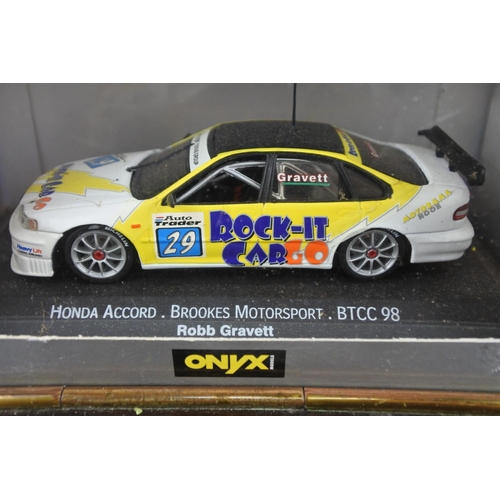 95 - Two boxed Onyx touring cars collection 'Honda Accord - Brookes Motorsport BTCC98 XT127' scale 1:43 a... 