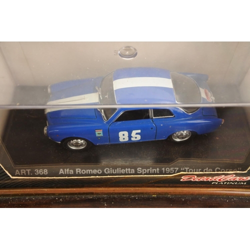 97 - Two boxed Detail Cars Platinum Art 368 Alfa Romeo Giulietta Sprint 1957 'Tour de Corse' and Art 396 ... 