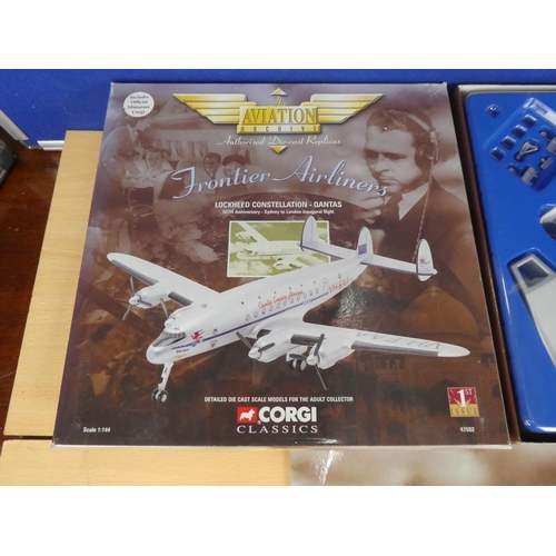 102 - A boxed Corgi 'The Aviation Archive' Frontier Airliners - Lockheed Constellation - Qantas - 50th Ann... 